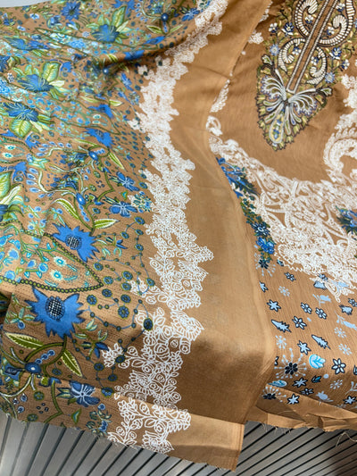 Semi Cotton embroided suit 2102