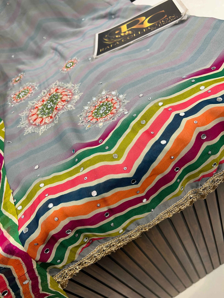 Mirror Work Unstitched Suit