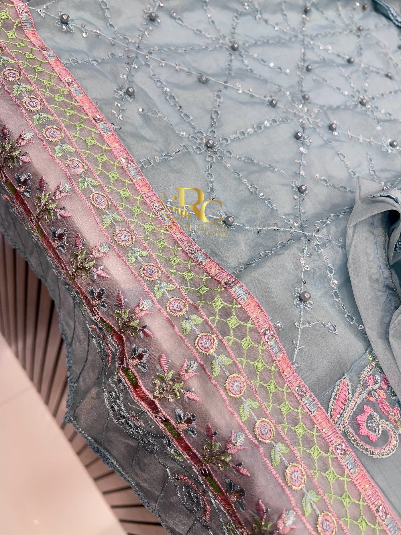 Organza pakistani suit 106