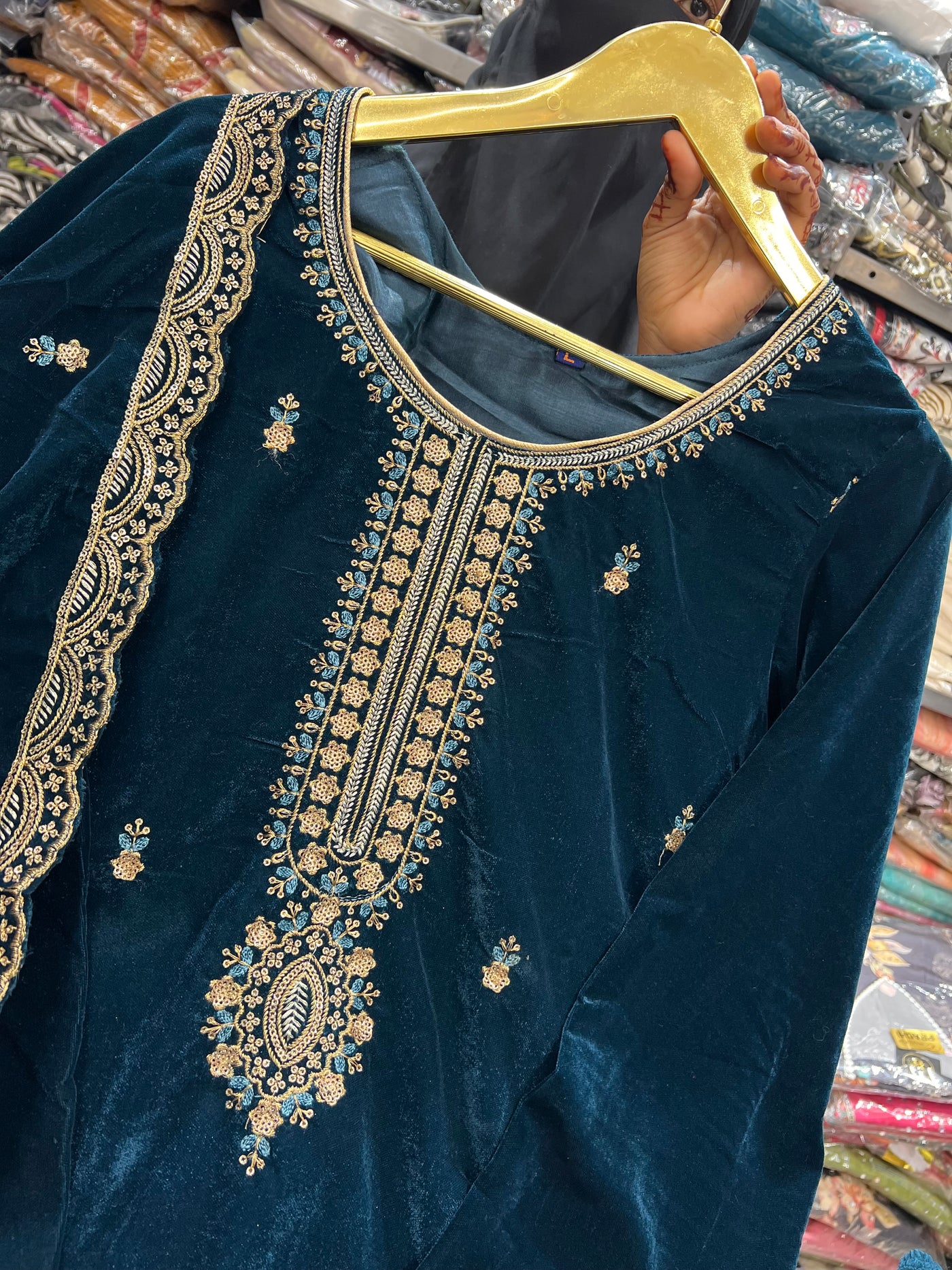 Velvet sharara Suits 586
