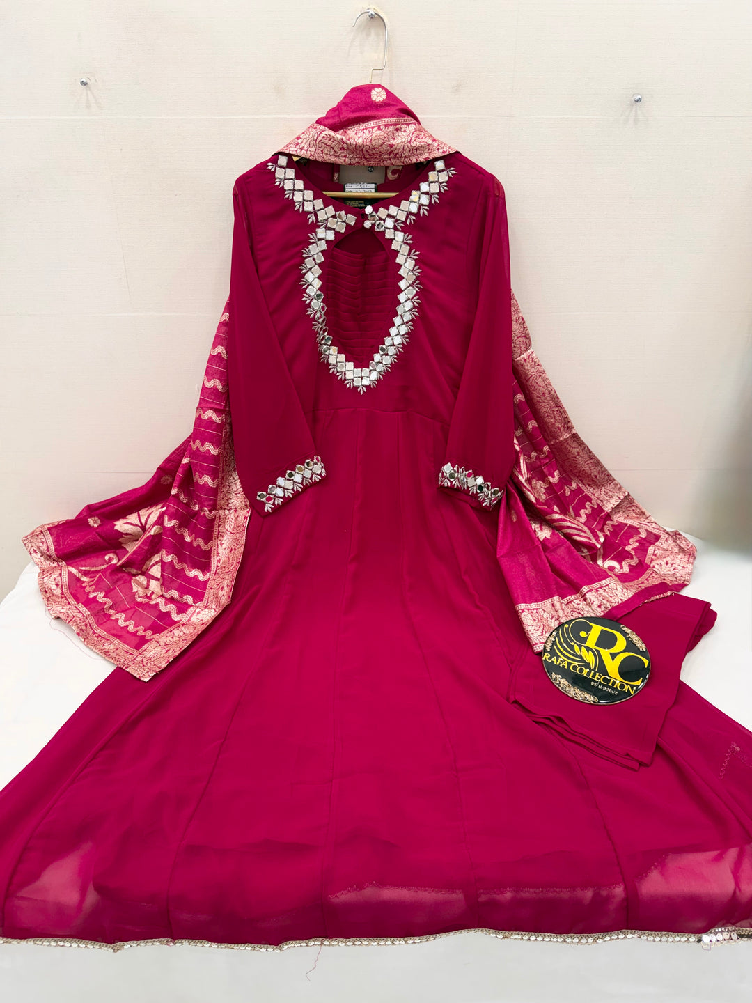 Mirror work gowns