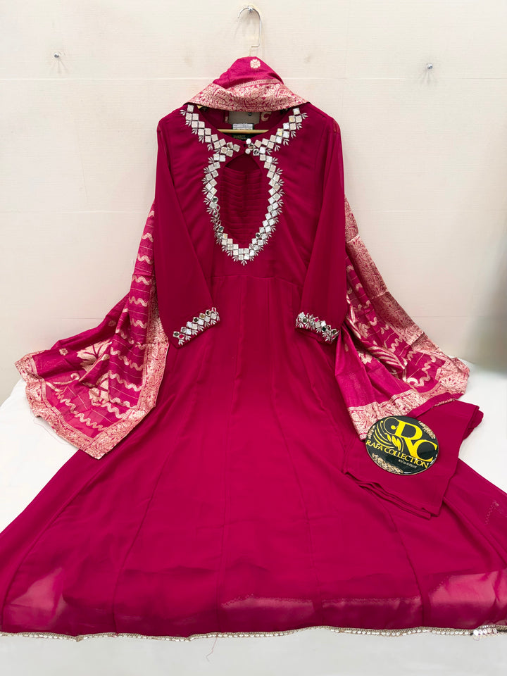 Mirror work gowns