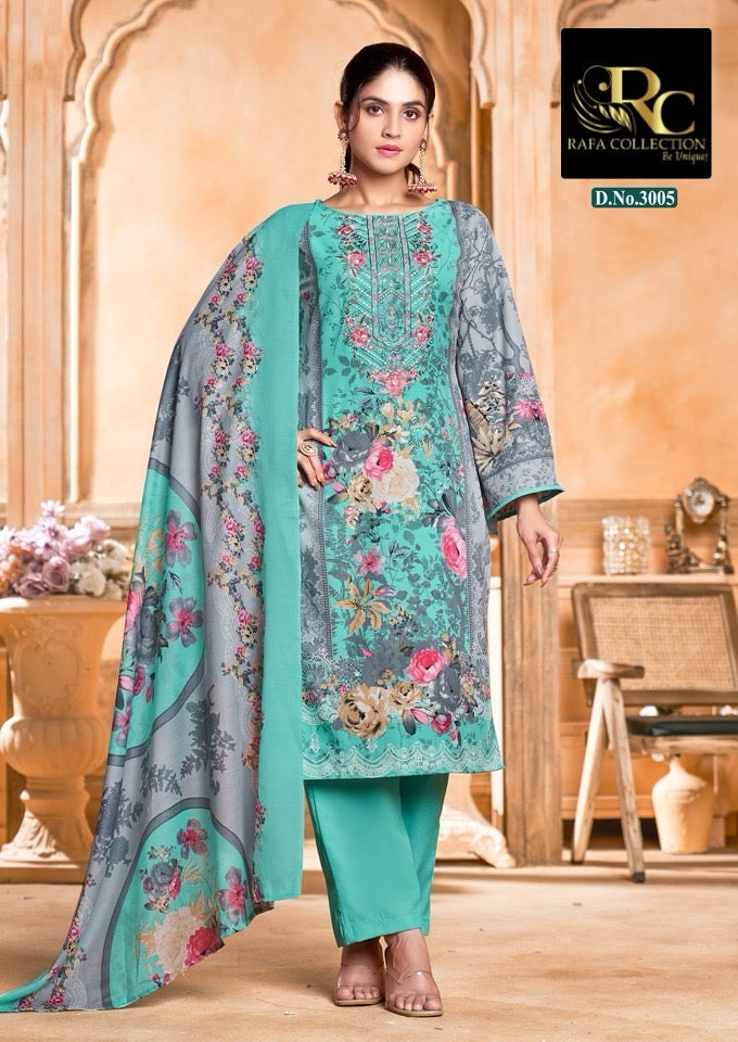 Semi Cotton embroided suit 1541