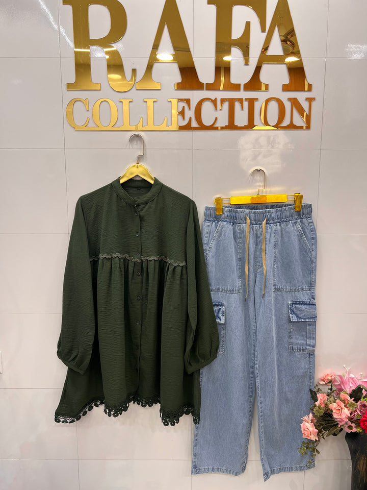 Korean denim cargo Sets 2797
