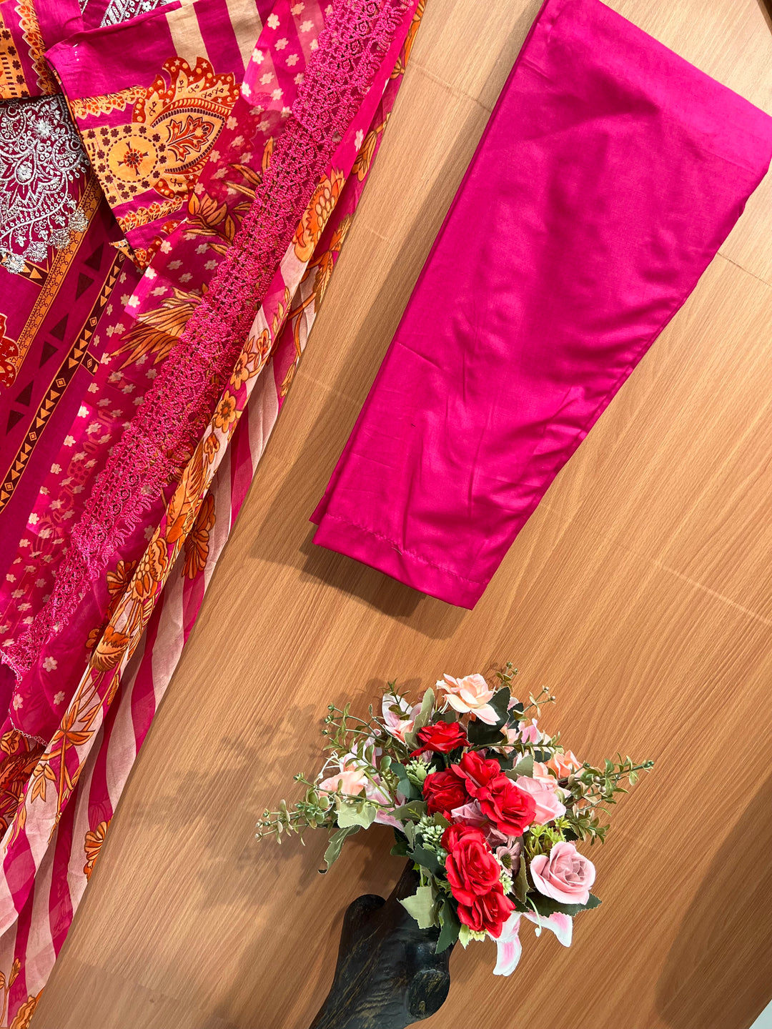 Cotton Embroidered suits 2541