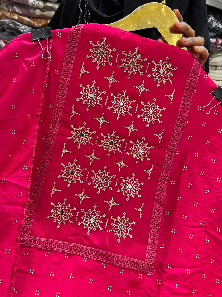 Cotton silk unstitch suits 90933