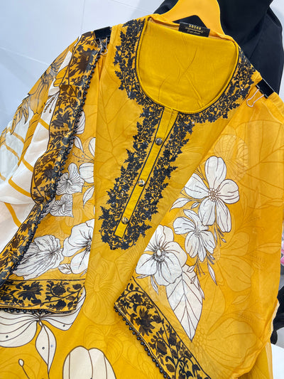 Organza handwork suits 1853