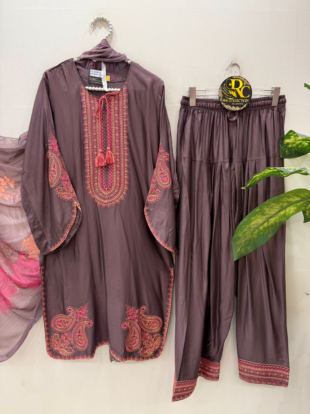 Multi embroidered Farshi Salwar suits