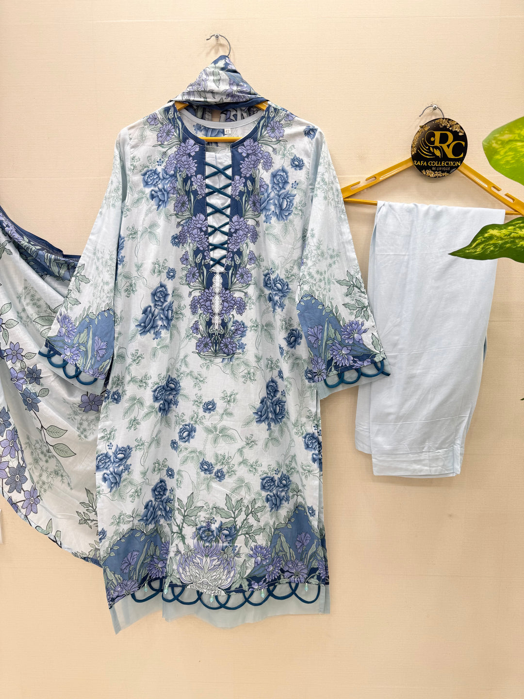 Cotton Pearl Work Suit for Women
 7011