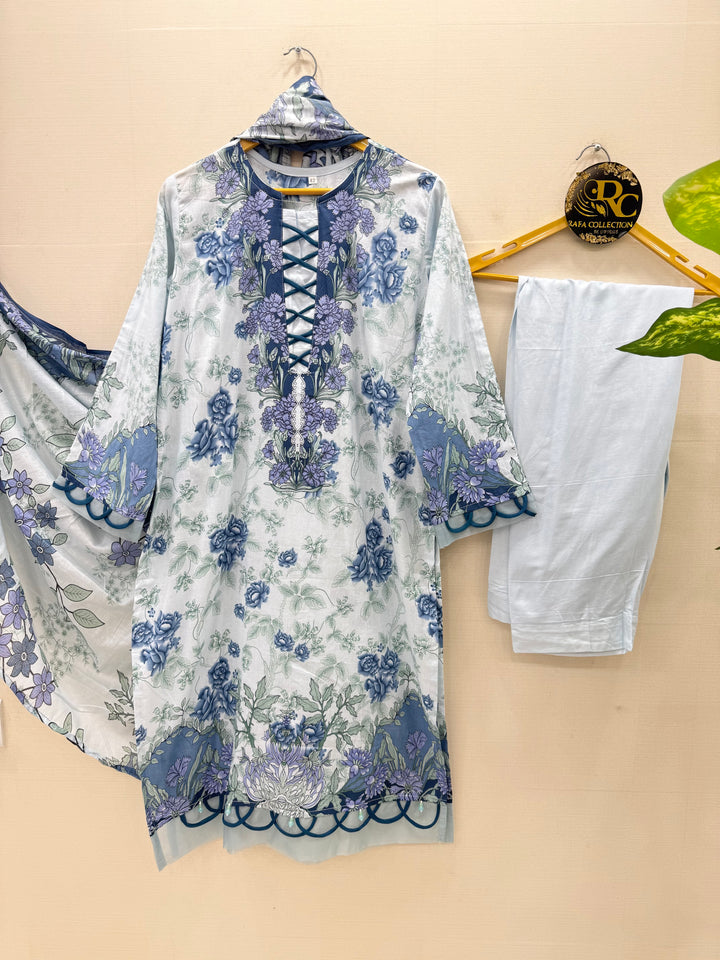 Cotton Pearl Work Suit for Women
 7011