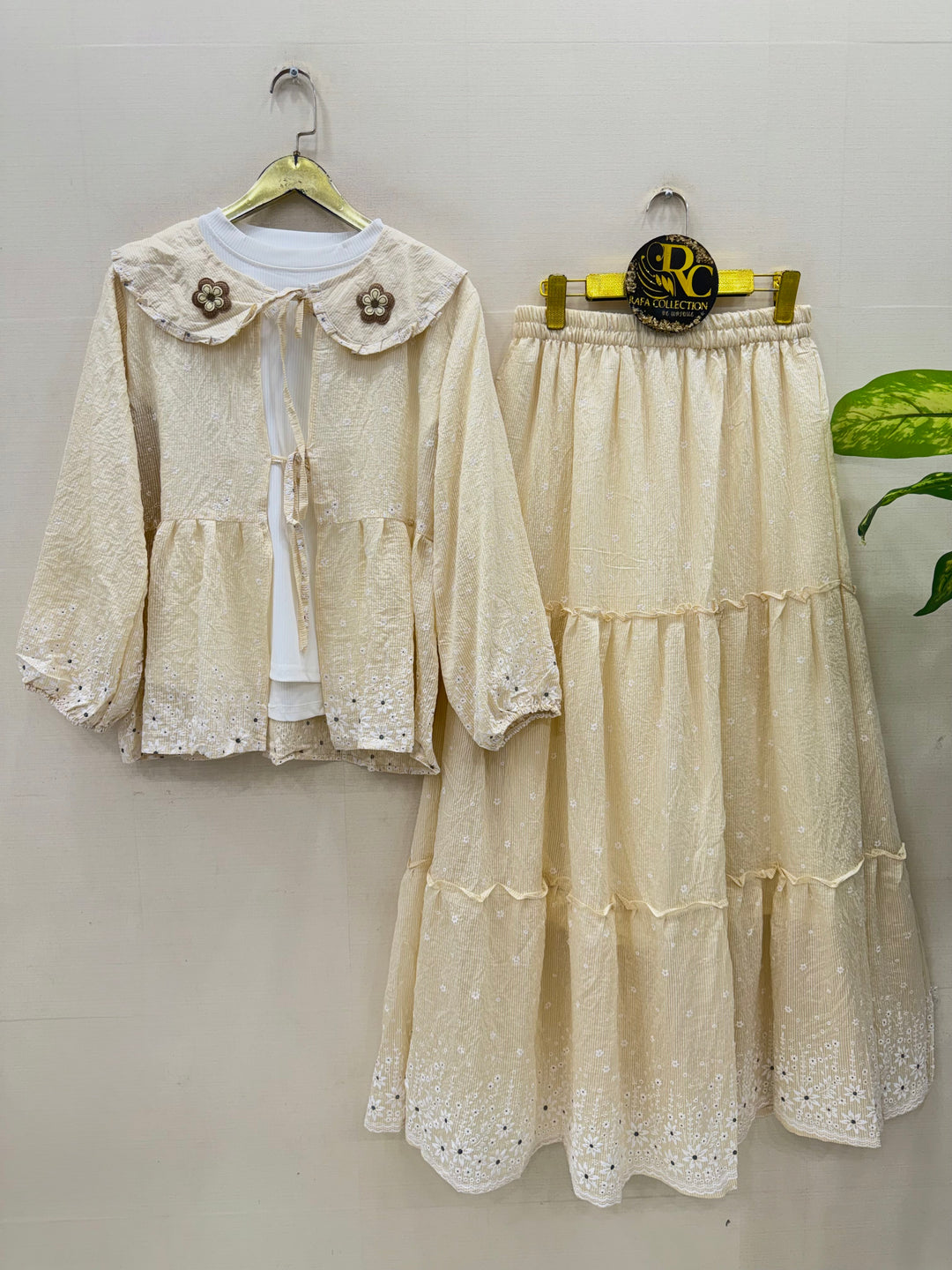 Crinkle skirt sets
