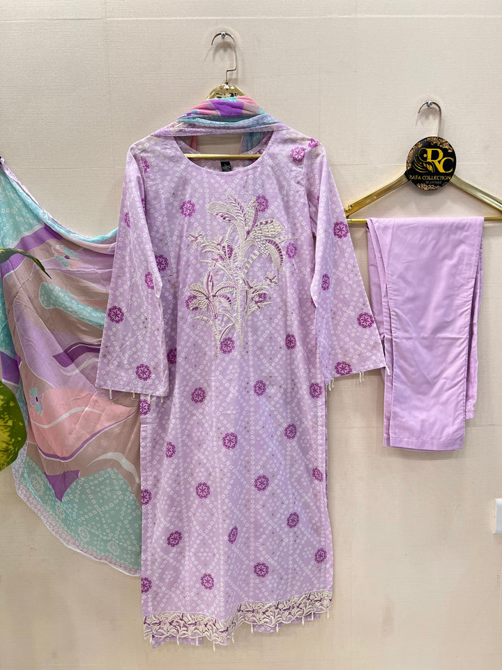 Pure cotton embroided suits