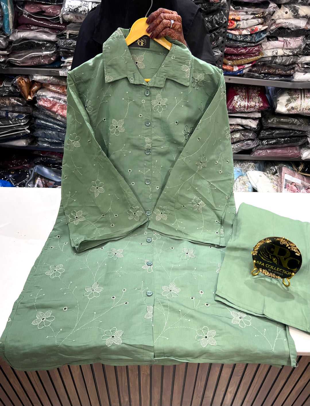 Cotton embroidered co-ord sets 3130