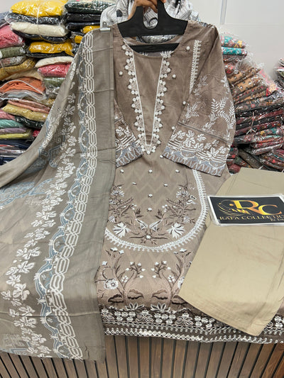 Cotton Embroidered Suit 1326