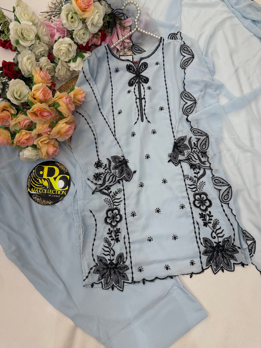 Georgette embroidered suits