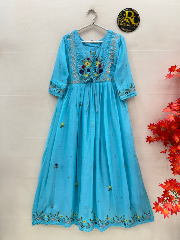 cotton embroidered gowns
