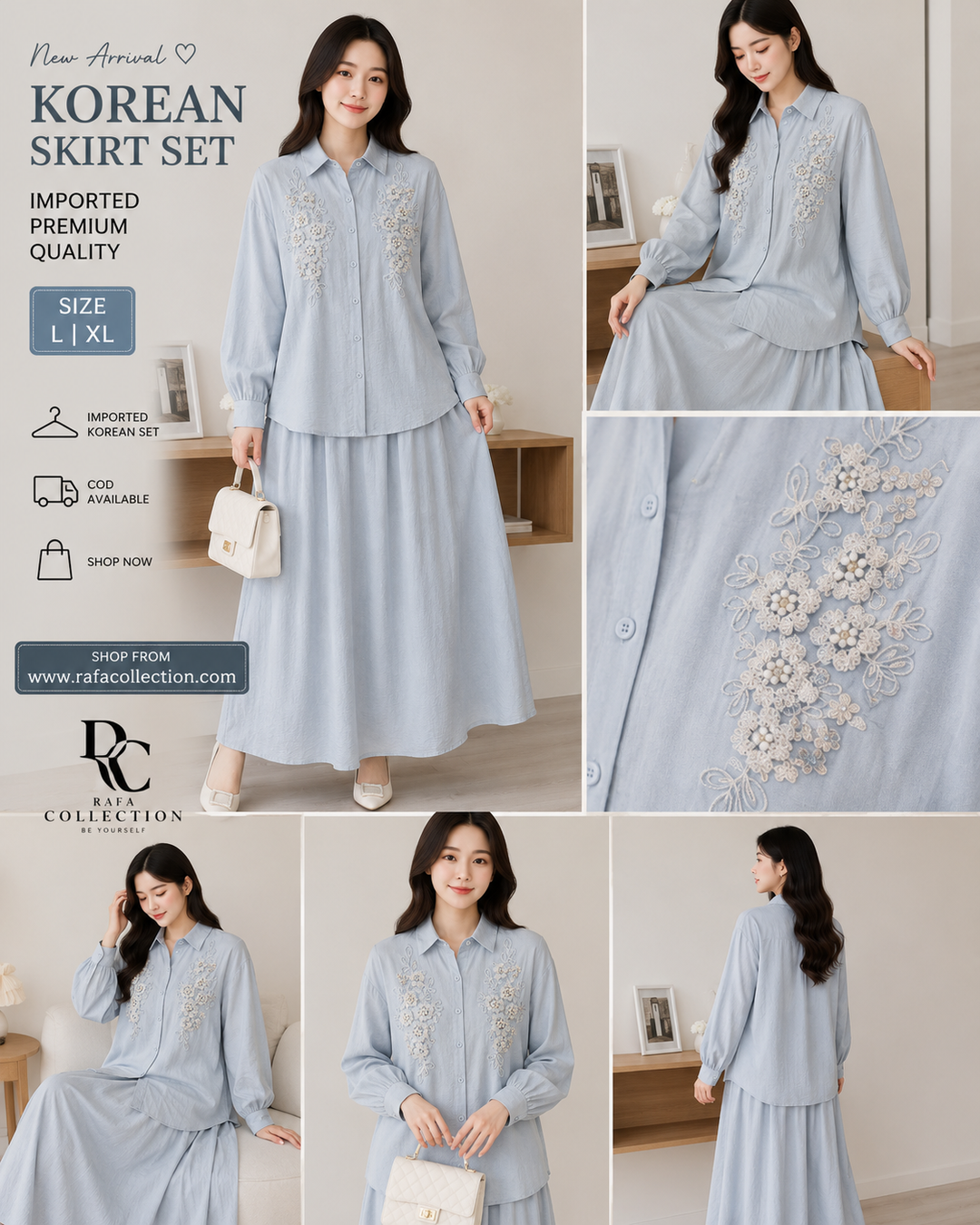Imported korean skirt Co-ord Sets