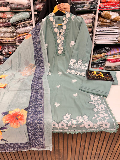 Embroidered Formals Suit 6005