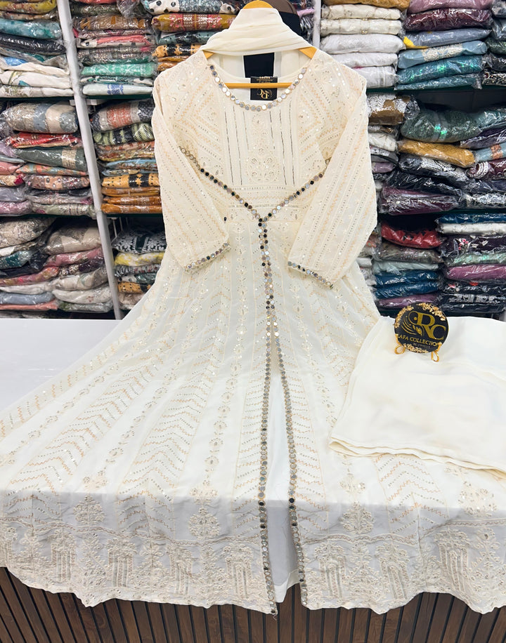 Georgette cut work suits 2847