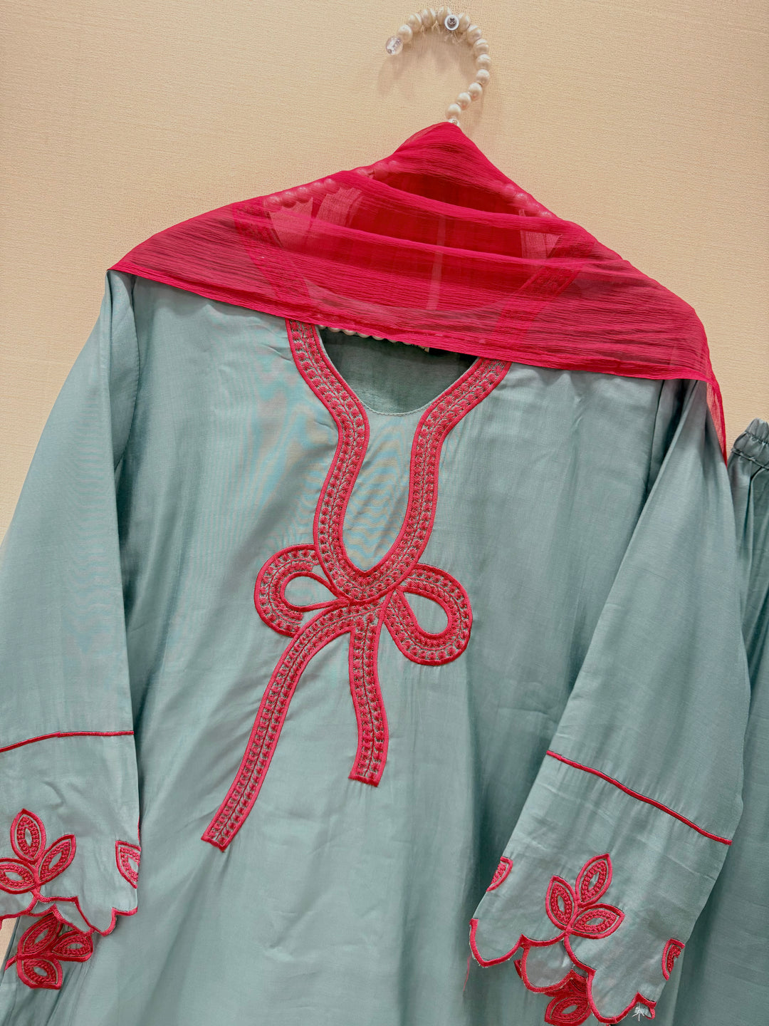 Bow Embroidered Suits
