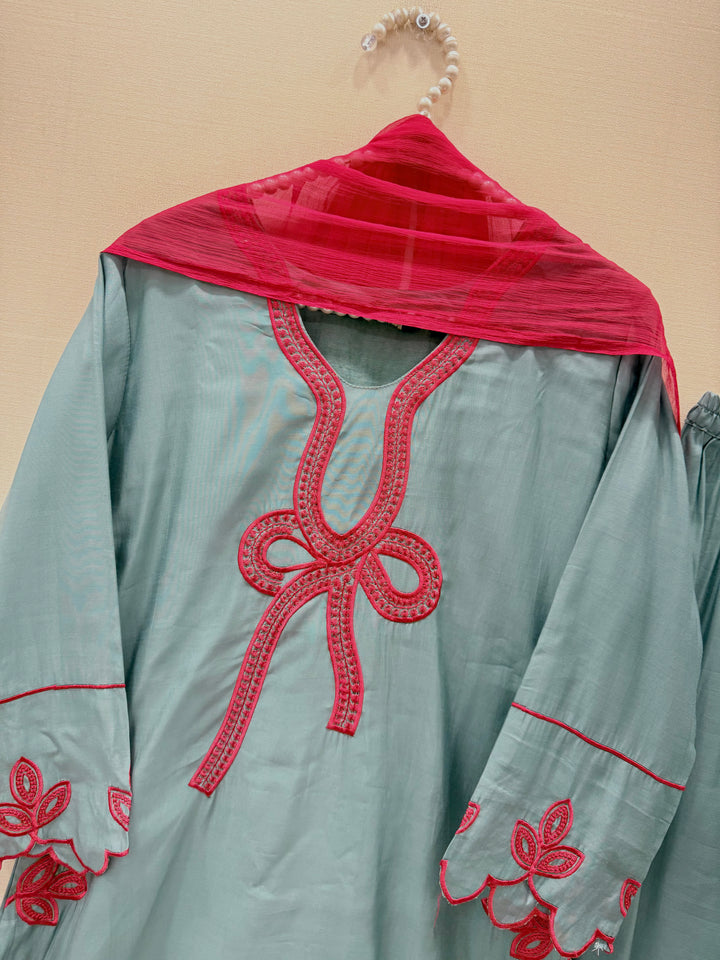 Bow Embroidered Suits