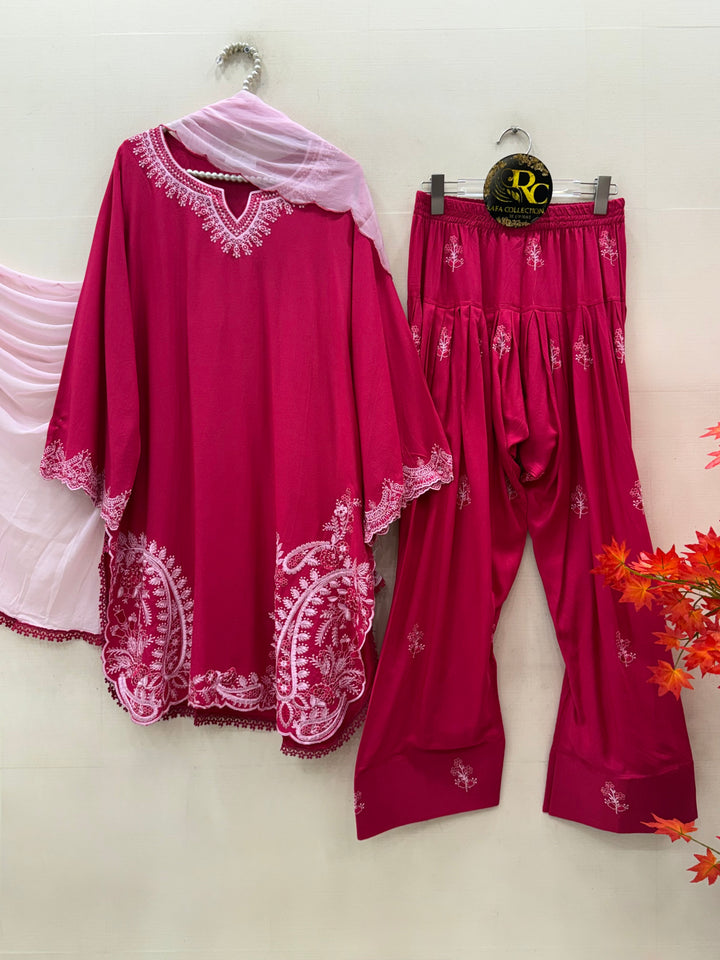 Embroidered Farshi Salwar Suits