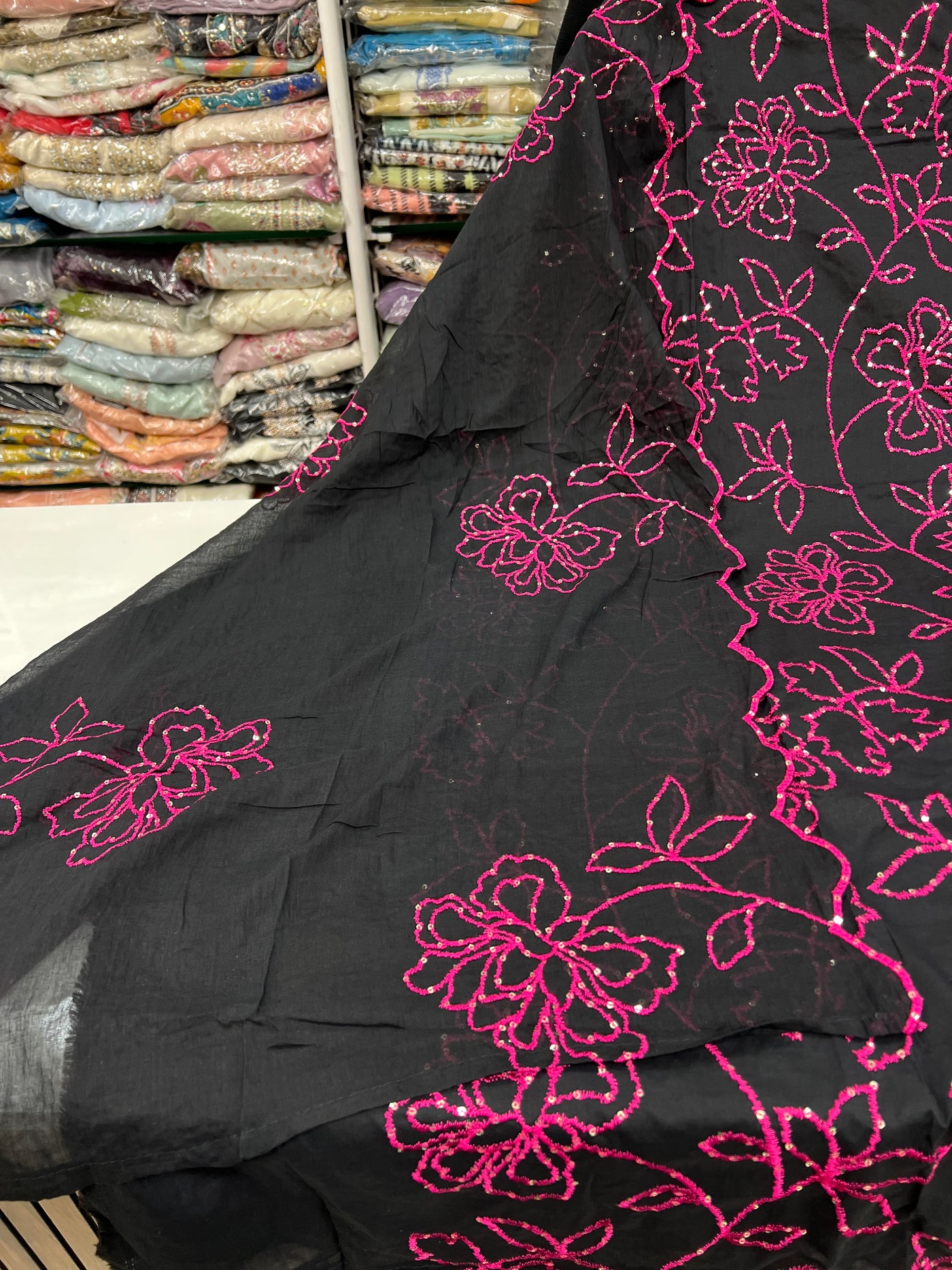 Embroidered unstitch suit 2676