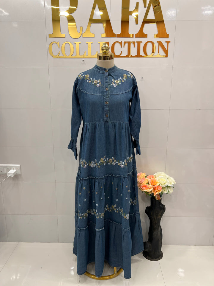 Denim Long Gown