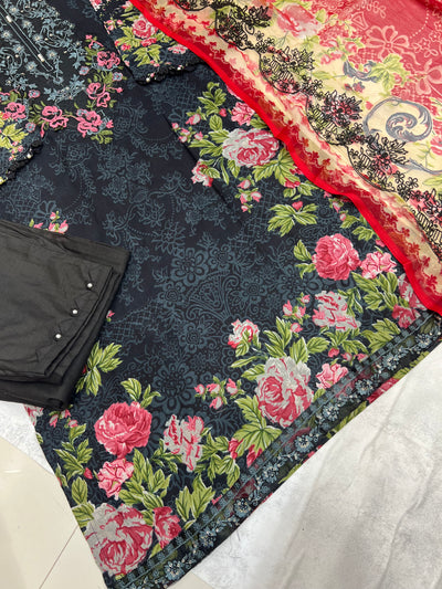 Pakistani embroided suits 2610