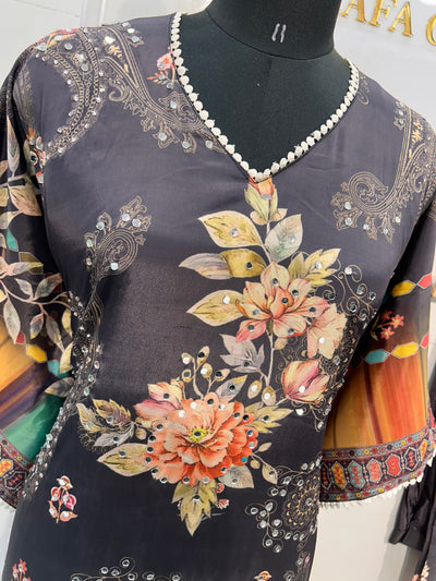 Mirror Work Kaftan Set