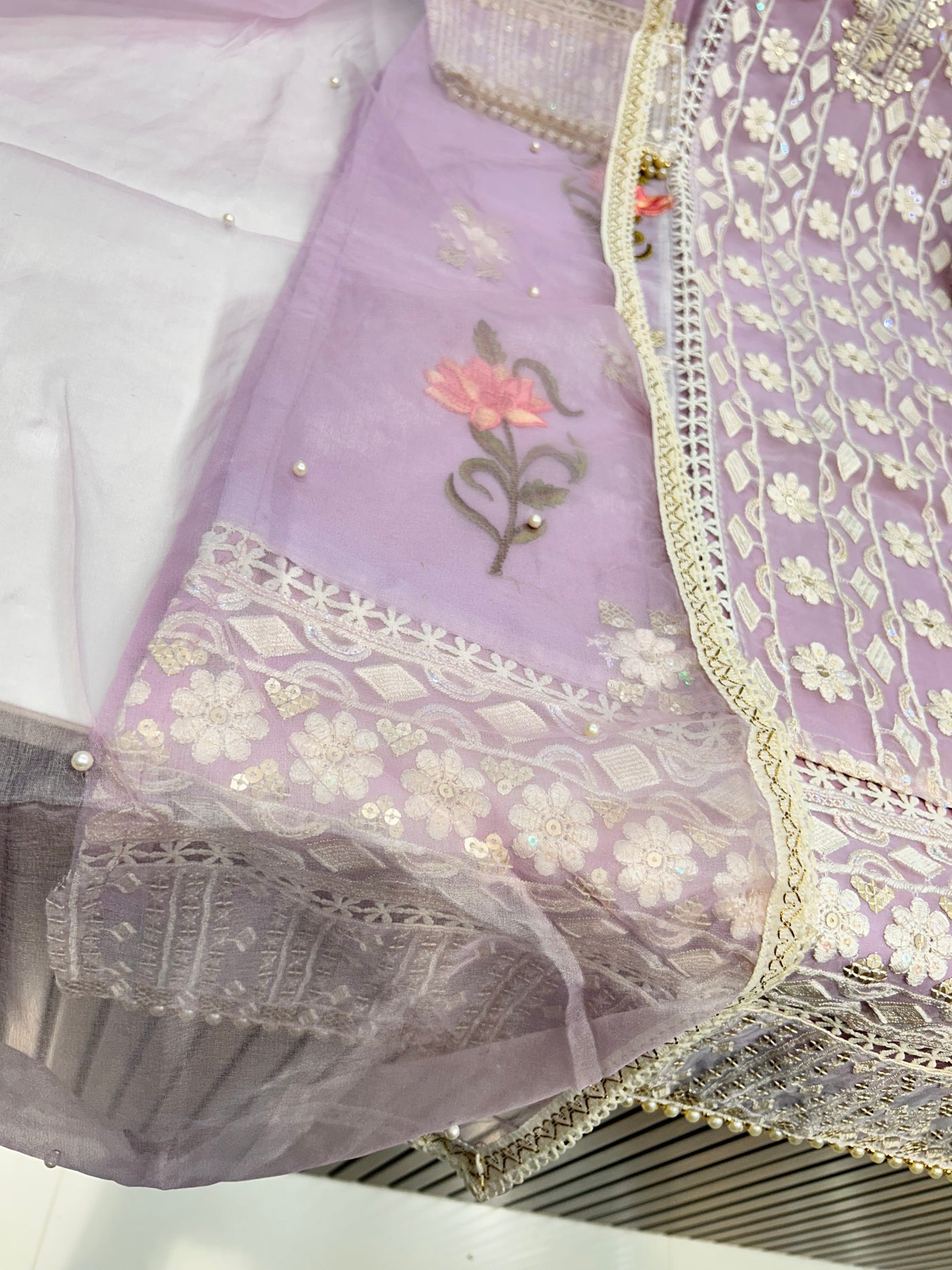 Organza Handwork Suit 1442