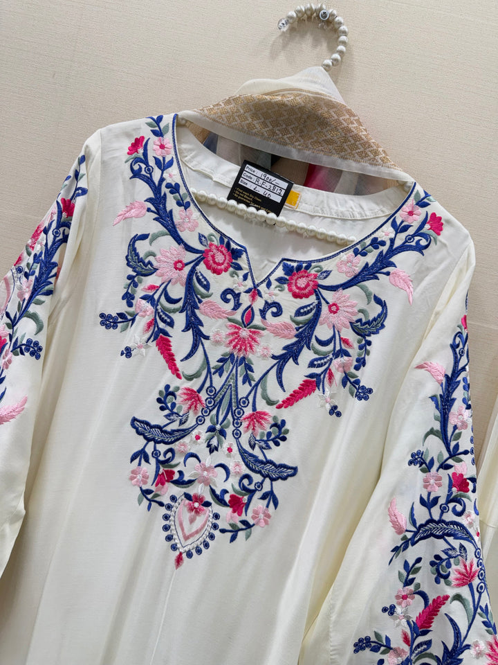 Embroidered Farshi salwar suits