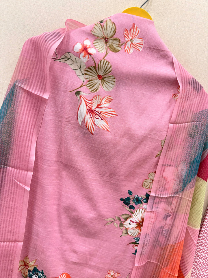 Semi Cotton Unstitched Suits