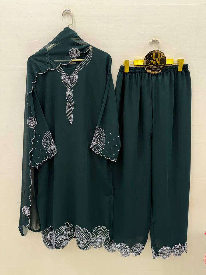 Stone embroidered suits