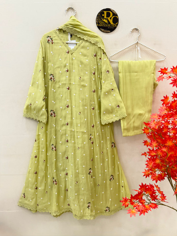A-line chandheri Suits