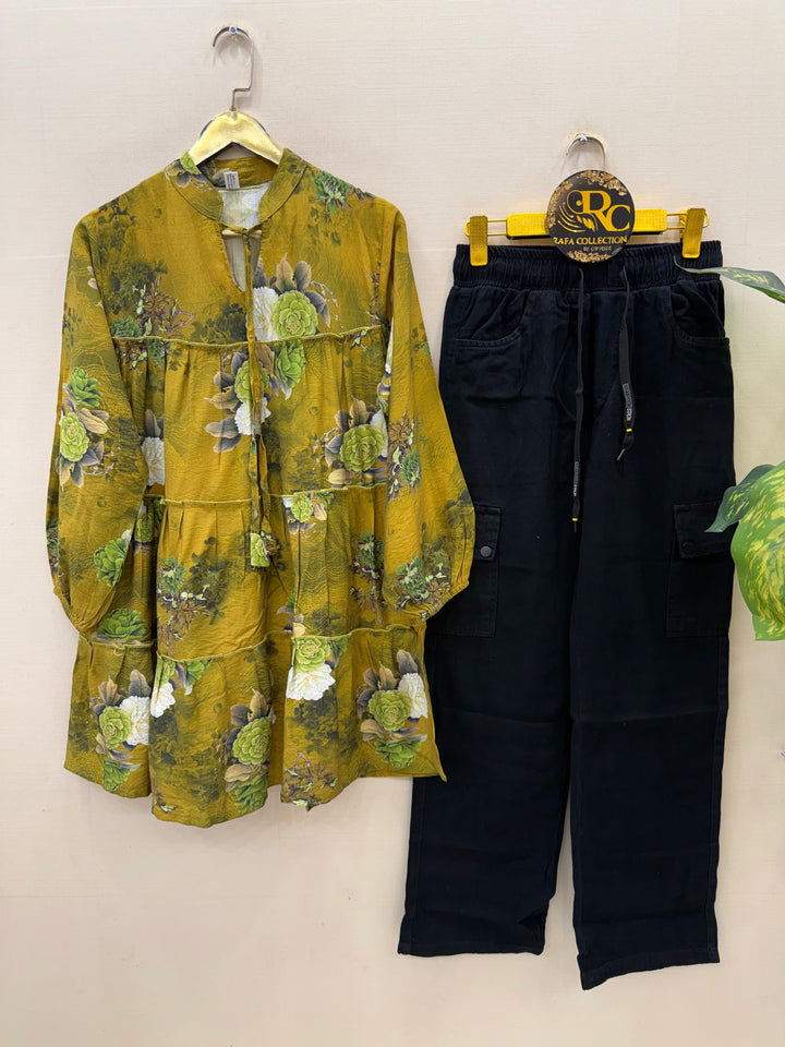 Korean denim cargo Sets