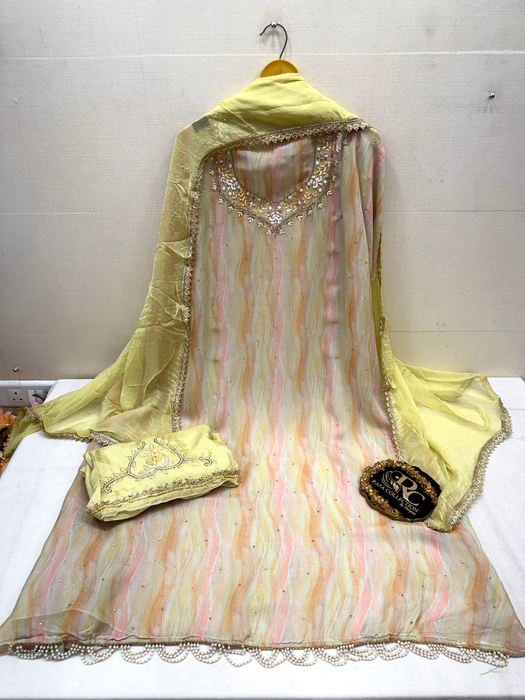 Organza unstitched suits