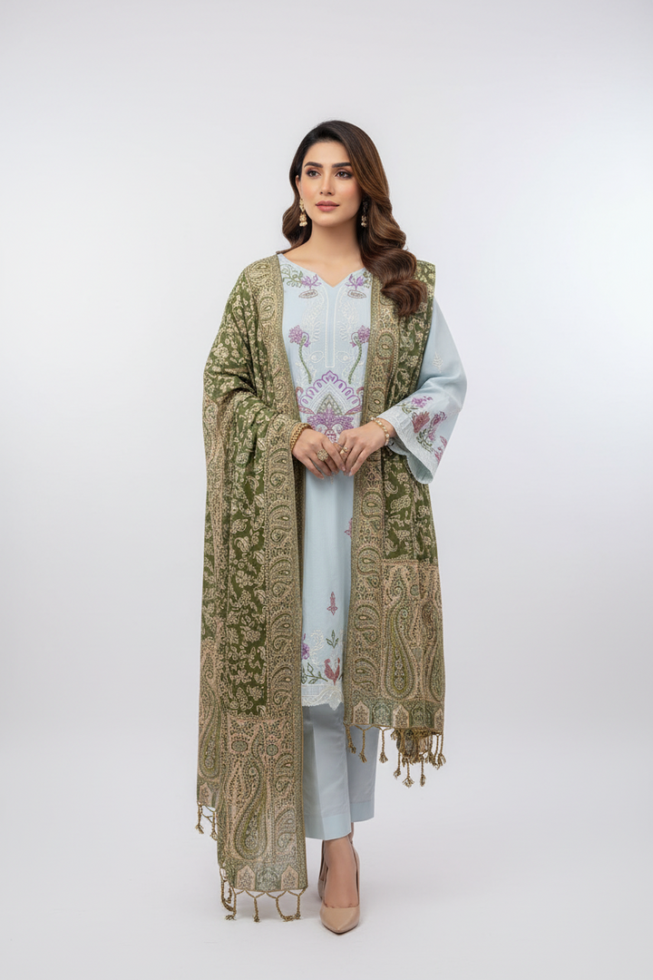 pashmina embroidered sets