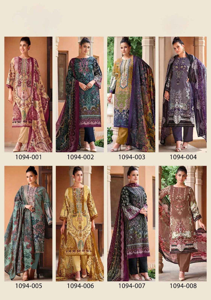 Semi Cotton embroided suit 1794