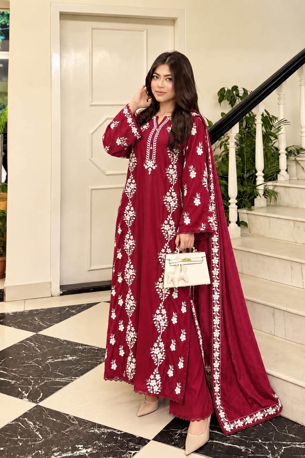 Lucknawi Long kaftan Suits