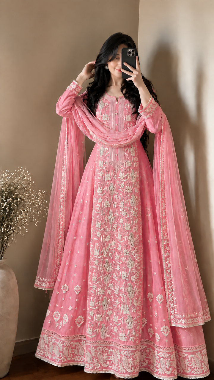 A-line Lucknawi suits