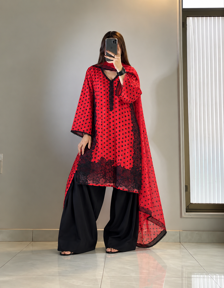 Polka Dot Farshi Salwar Suits