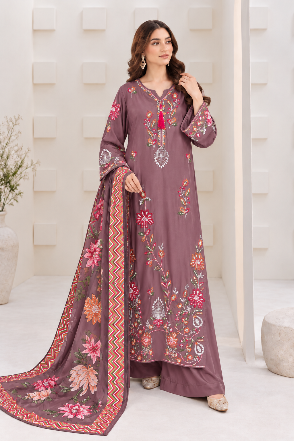 Embroidered Long Suits