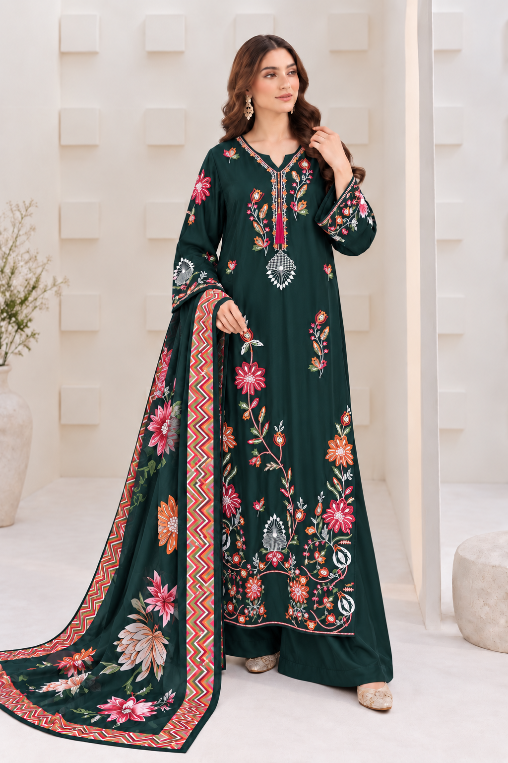 Embroidered Long Suits