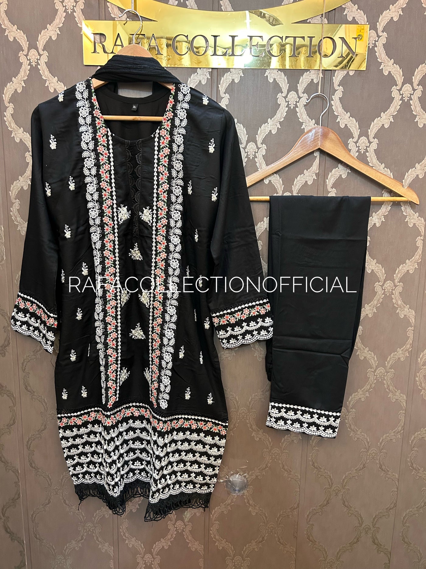 Embroided kurti pant suit 530